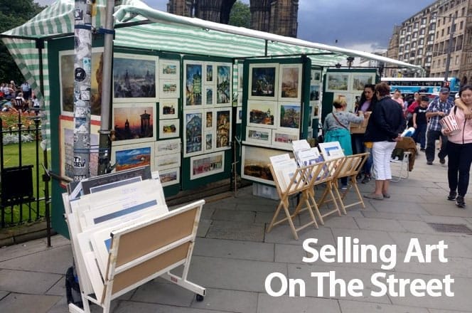 selling art on the street